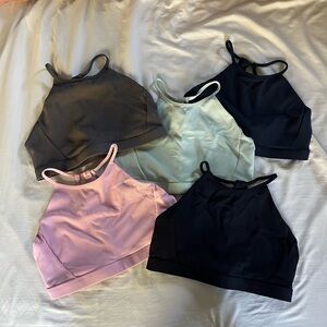 Set of 5 born primitive Ribbed Halter Crop Tops